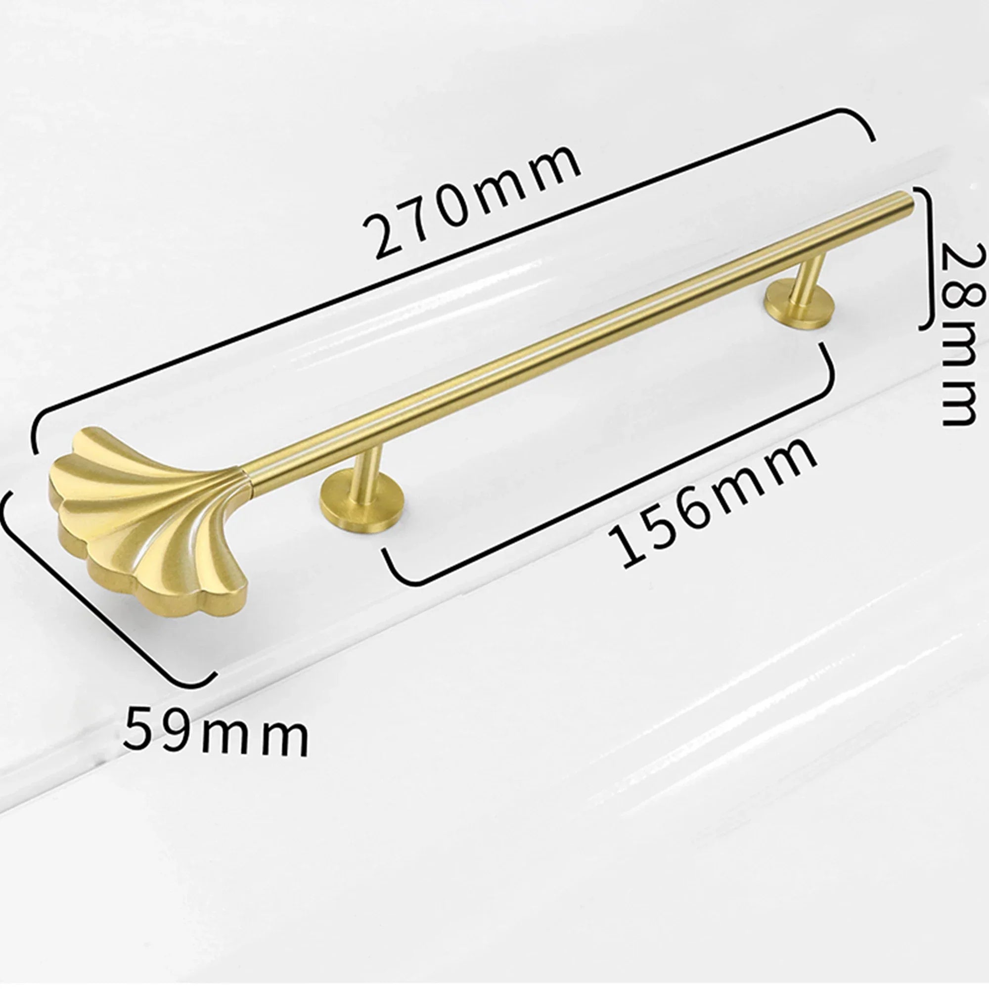 1PC Solid Brass Ginkgo Leaf Handle – Elegant Gold Furniture Knob for Cabinets Wardrobes and Cupboards 1 pc / CHINA