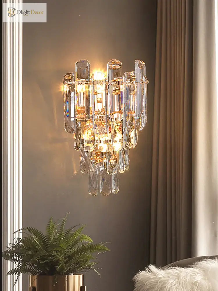 Abigail’s Modern Led Crystal Wall Lamp - Elegant Interior Dec Wall Lamp