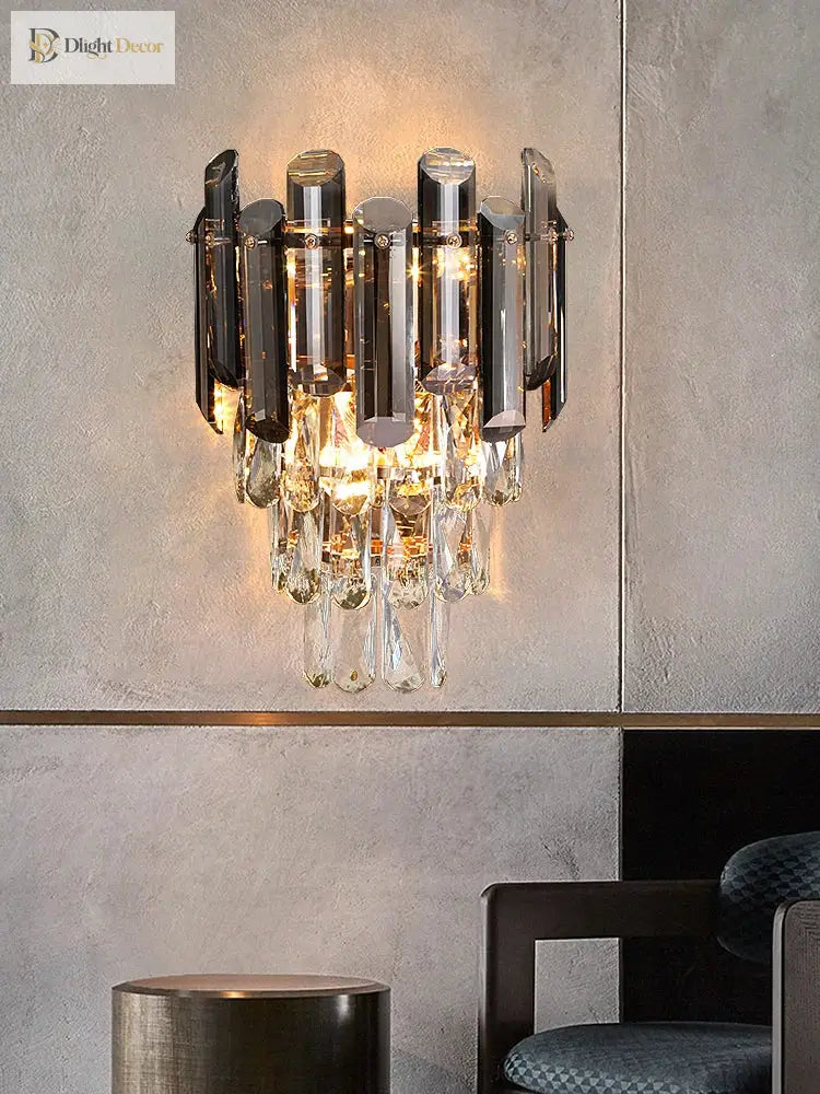 Abigail’s Modern Led Crystal Wall Lamp - Elegant Interior Dec Wall Lamp