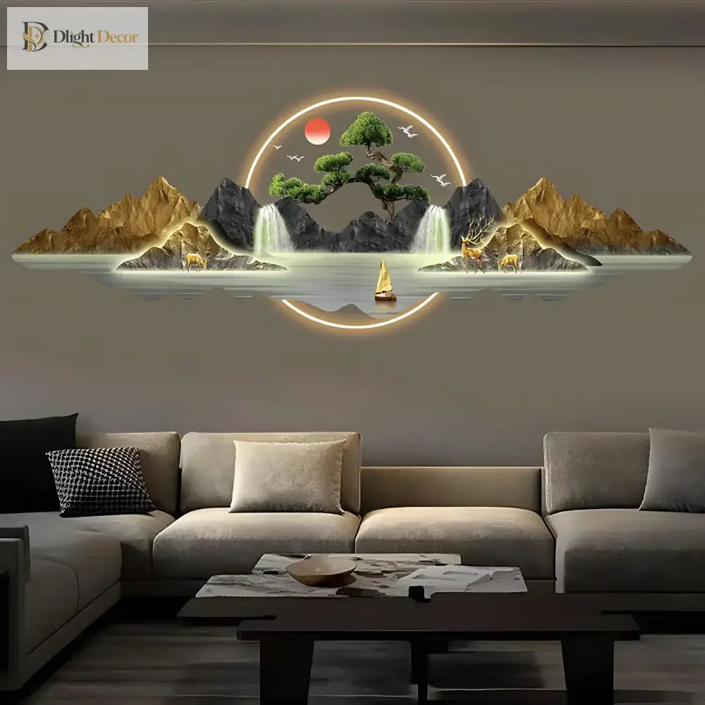 Dlight Decor Acrylic Carved LED Wall Art Light Wall Art