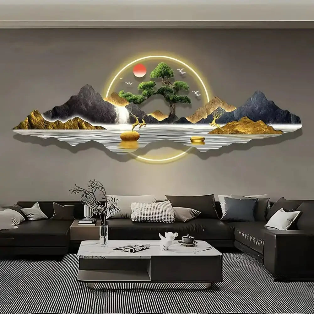 Dlight Decor Acrylic Carved LED Wall Art Light A / 120cmx40cm Wall Art