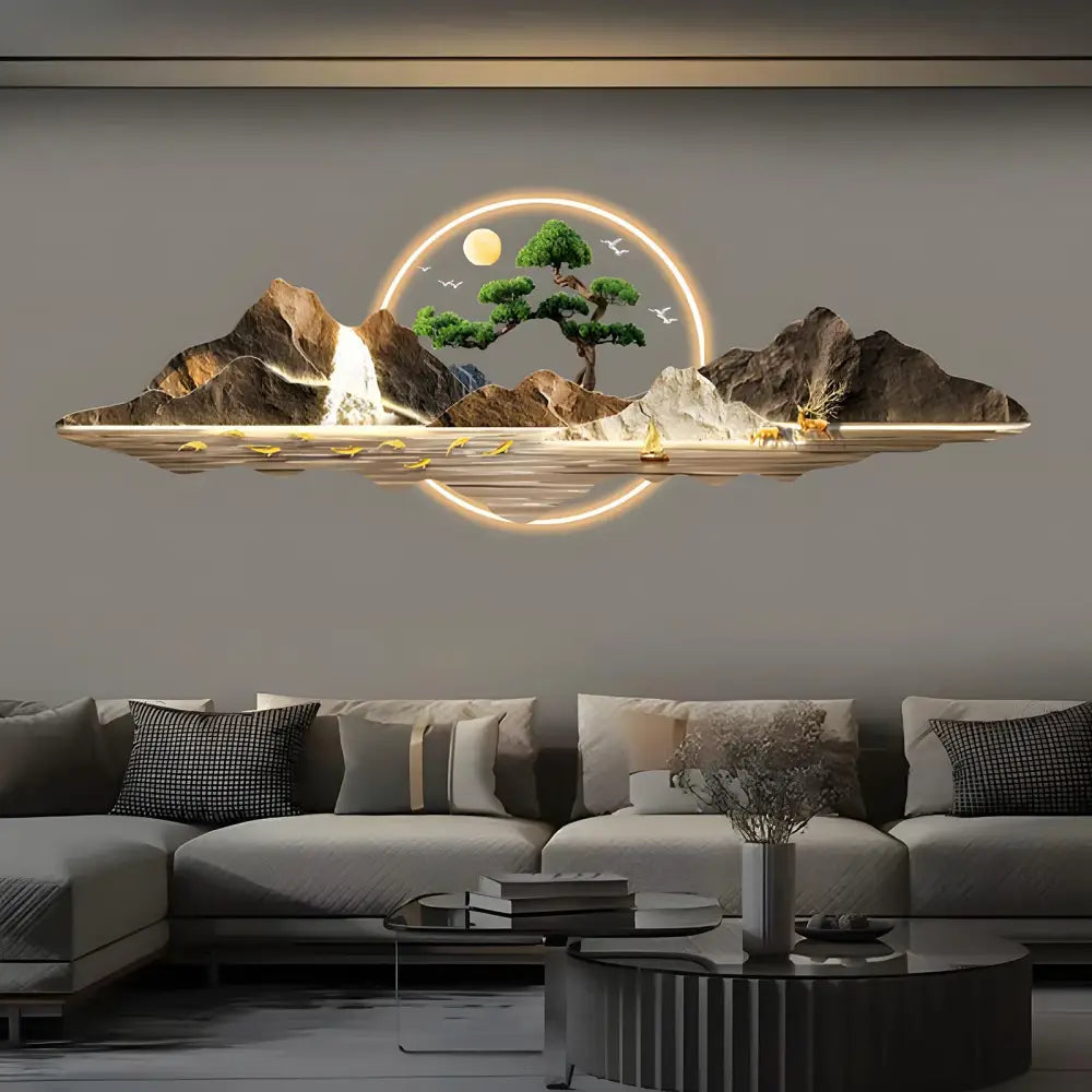 Dlight Decor Acrylic Carved LED Wall Art Light C / 120cmx40cm Wall Art