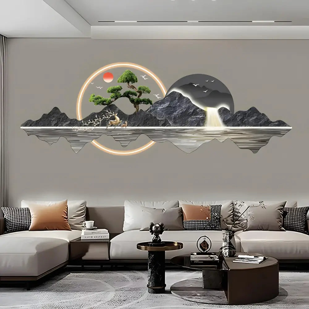 Dlight Decor Acrylic Carved LED Wall Art Light E / 120cmx40cm Wall Art