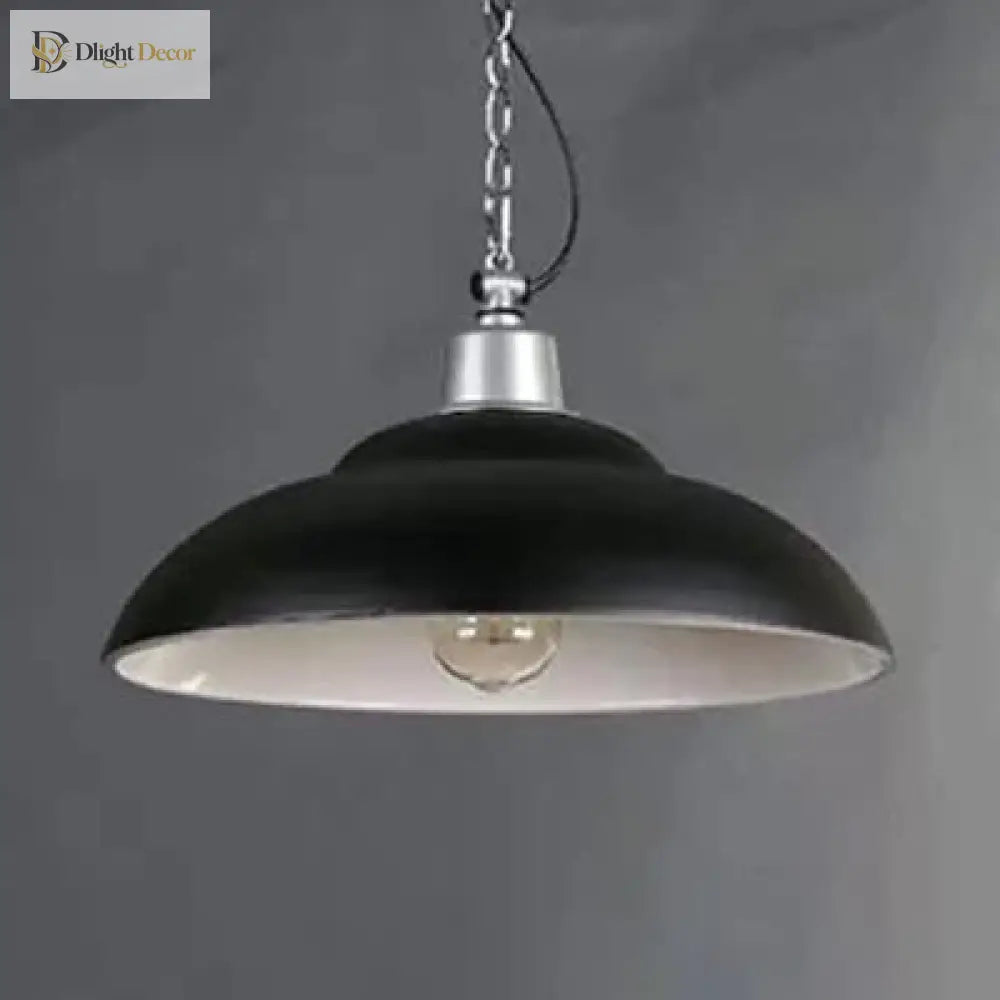 Adalynn Industrial Pendant: Dual Shades & Vintage Charm (Black Green Pendant Lighting