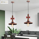 Vintage Industrial Single Head Steampunk Water Pipe Pendant Light Retro Metal Copper Chandelier