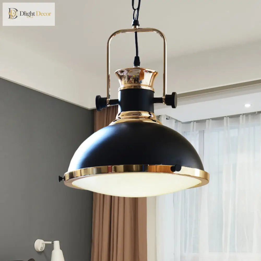 Industrial Spotlight - Adjustable Black Metal Pendant Lamp