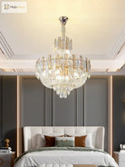 New Design Colorful Luxury Crystal Chandelier - Modern Artistry With Adjustable Chain For Living