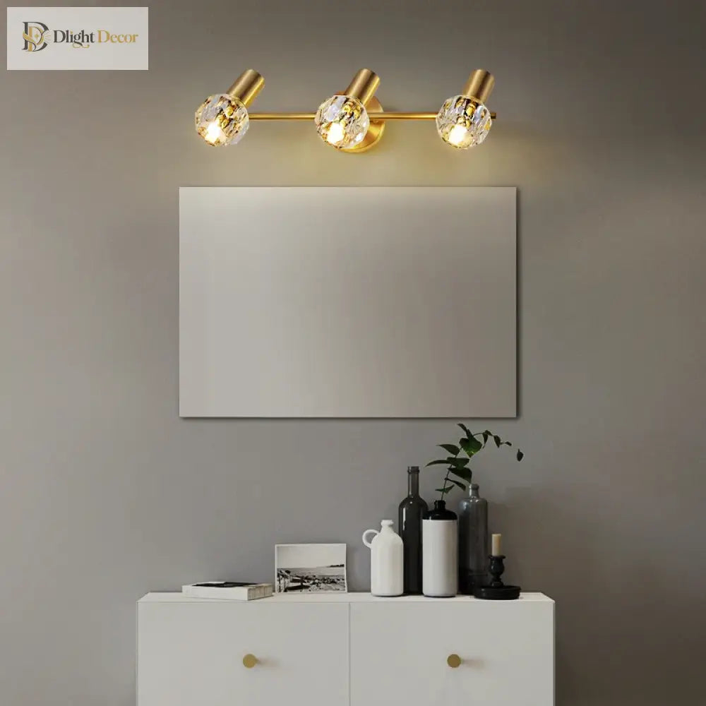 Adjustable Copper Vanity Lamp - Modern Led Mirror Light For Bedroom And Bathroom Wall Lamp