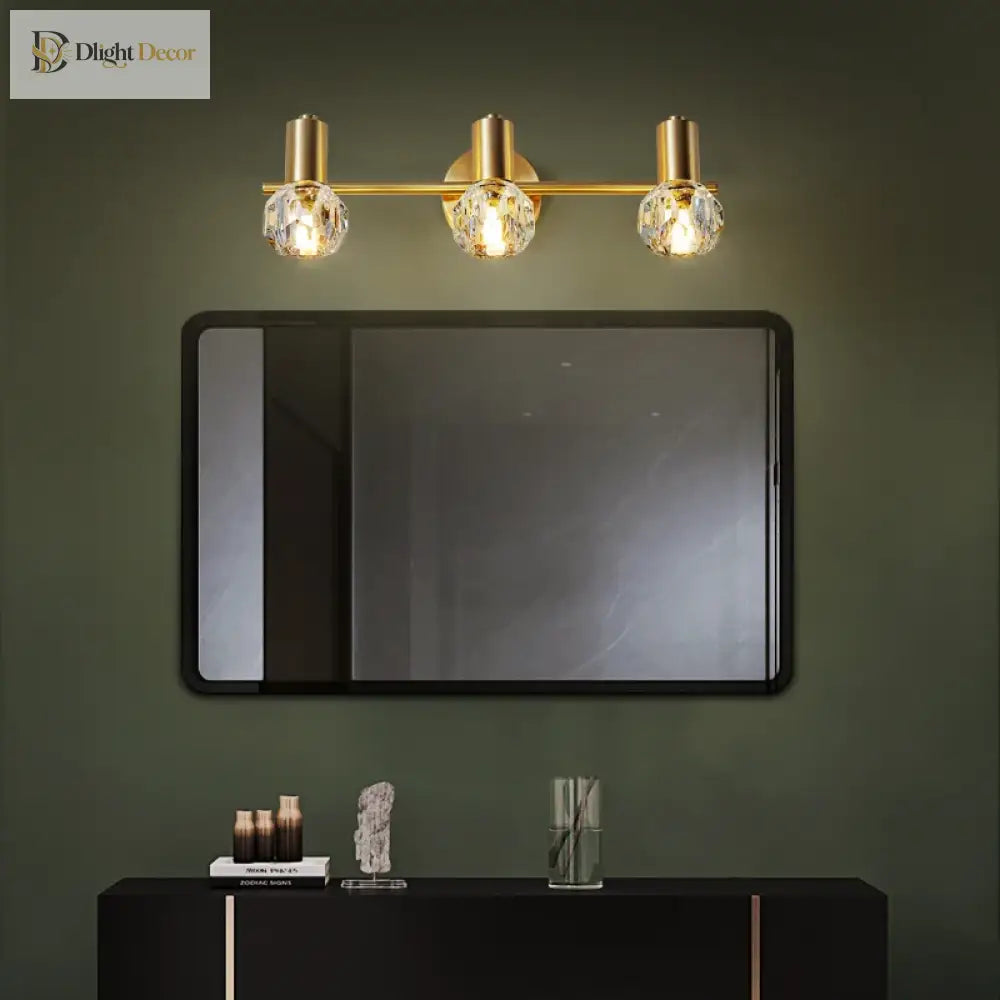 Adjustable Copper Vanity Lamp - Modern Led Mirror Light For Bedroom And Bathroom Wall Lamp