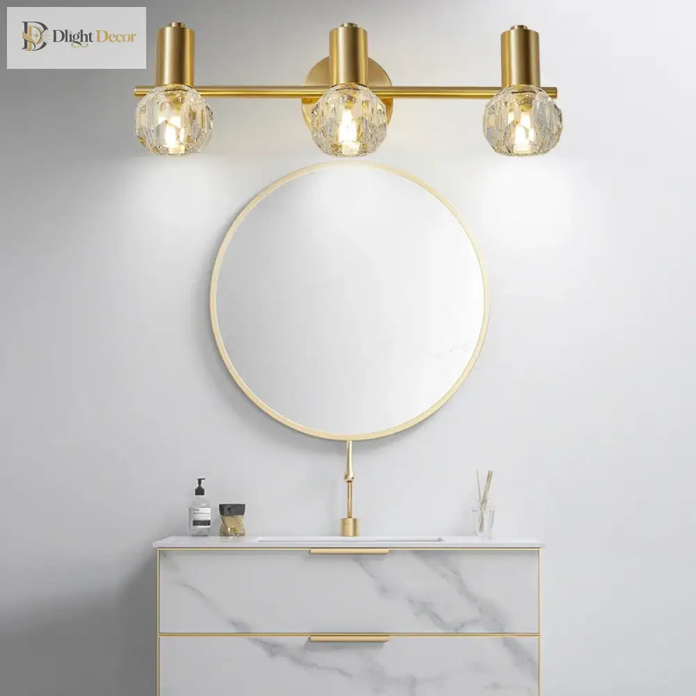 Adjustable Copper Vanity Lamp - Modern Led Mirror Light For Bedroom And Bathroom Wall Lamp