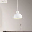 Modern Loft Style Dome Ceiling Light - 12’/14’ Dia Adjustable Cord Black/White Pendant Lights