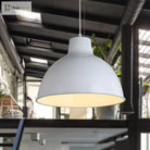 Modern Loft Style Dome Ceiling Light - 12’/14’ Dia Adjustable Cord Black/White Pendant Lights