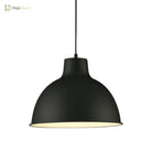Modern Loft Style Dome Ceiling Light - 12’/14’ Dia Adjustable Cord Black/White Pendant Lights