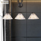Adjustable Pulley Industrial Cone Pendant With Prismatic Glass - Black 2/3 - Light Island Lamp