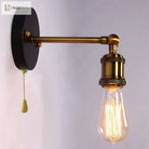 Adjustable Industrial Metal Wall Lamp - Vintage Lighting With Pull Chain Switch Wall Lamp