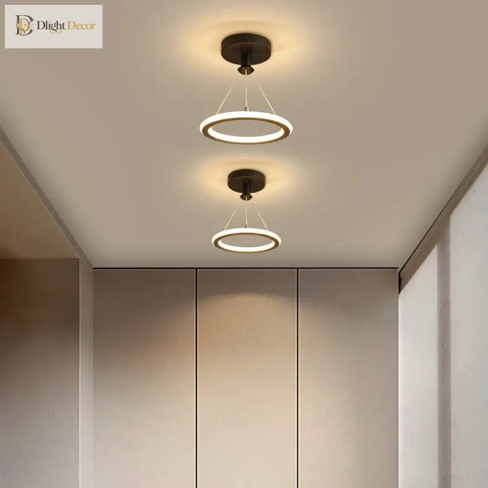 Aisle Entrance Way Corridor Led Ceiling Light - Modern Nordic Round Bistro Lamp Ideal For Indoor