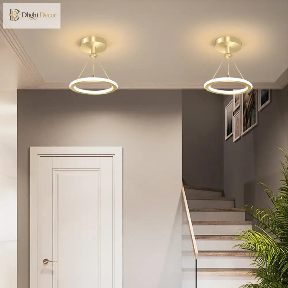 Aisle Entrance Way Corridor Led Ceiling Light - Modern Nordic Round Bistro Lamp Ideal For Indoor