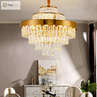 Alessandra Gold Cascade: Crystal Elegance For Your Dining Room Chandelier