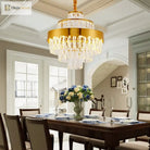 Alessandra Gold Cascade: Crystal Elegance For Your Dining Room Chandelier