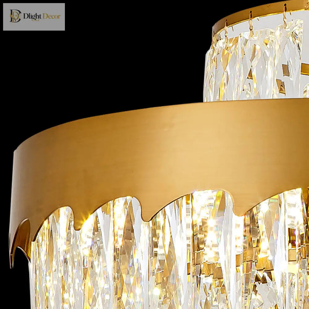 Alessandra Gold Cascade: Crystal Elegance For Your Dining Room Chandelier