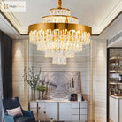 Alessandra Gold Cascade: Crystal Elegance For Your Dining Room Chandelier