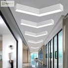 Alexandra Modern V - Shape Ceiling Light - Led Flush Mount In Black Or White Pendant Lighting