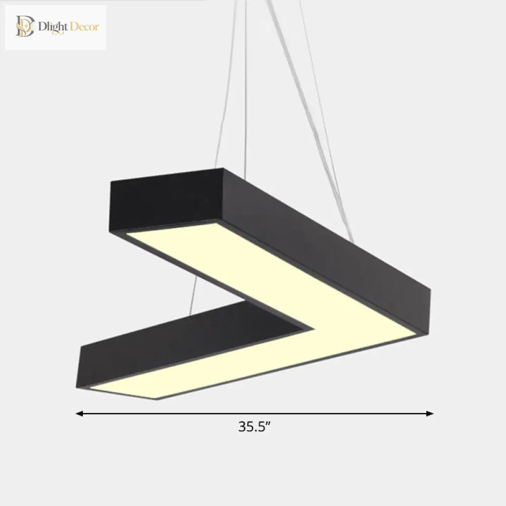 Alexandra Modern V - Shape Ceiling Light - Led Flush Mount In Black Or White Pendant Lighting