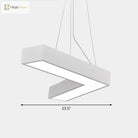 Alexandra Modern V - Shape Ceiling Light - Led Flush Mount In Black Or White Pendant Lighting