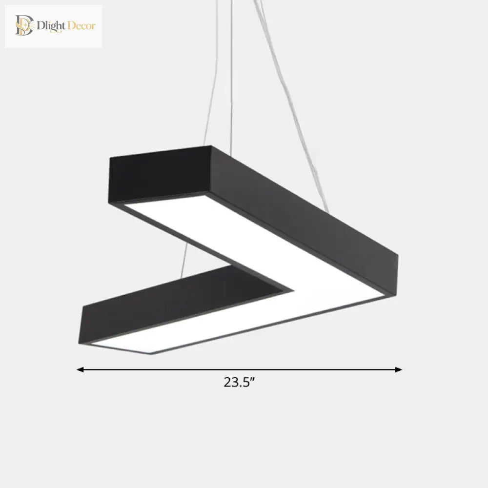 Alexandra Modern V - Shape Ceiling Light - Led Flush Mount In Black Or White Pendant Lighting