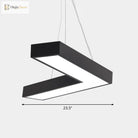 Alexandra Modern V - Shape Ceiling Light - Led Flush Mount In Black Or White Pendant Lighting