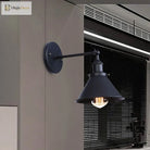 Alice - Industrial Black And Brass Flared Sconce Wall Lamp