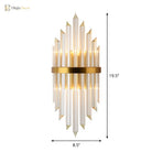 Alivia Elegance Meets Sparkling Brilliance: The Gold Crystal Wall Sconce (1 - 3 Lights) Wall Light