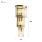 Alivia Elegance Meets Sparkling Brilliance: The Gold Crystal Wall Sconce (1 - 3 Lights) Wall Light