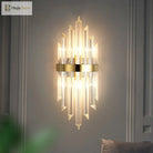 Alivia Elegance Meets Sparkling Brilliance: The Gold Crystal Wall Sconce (1 - 3 Lights) Wall Light