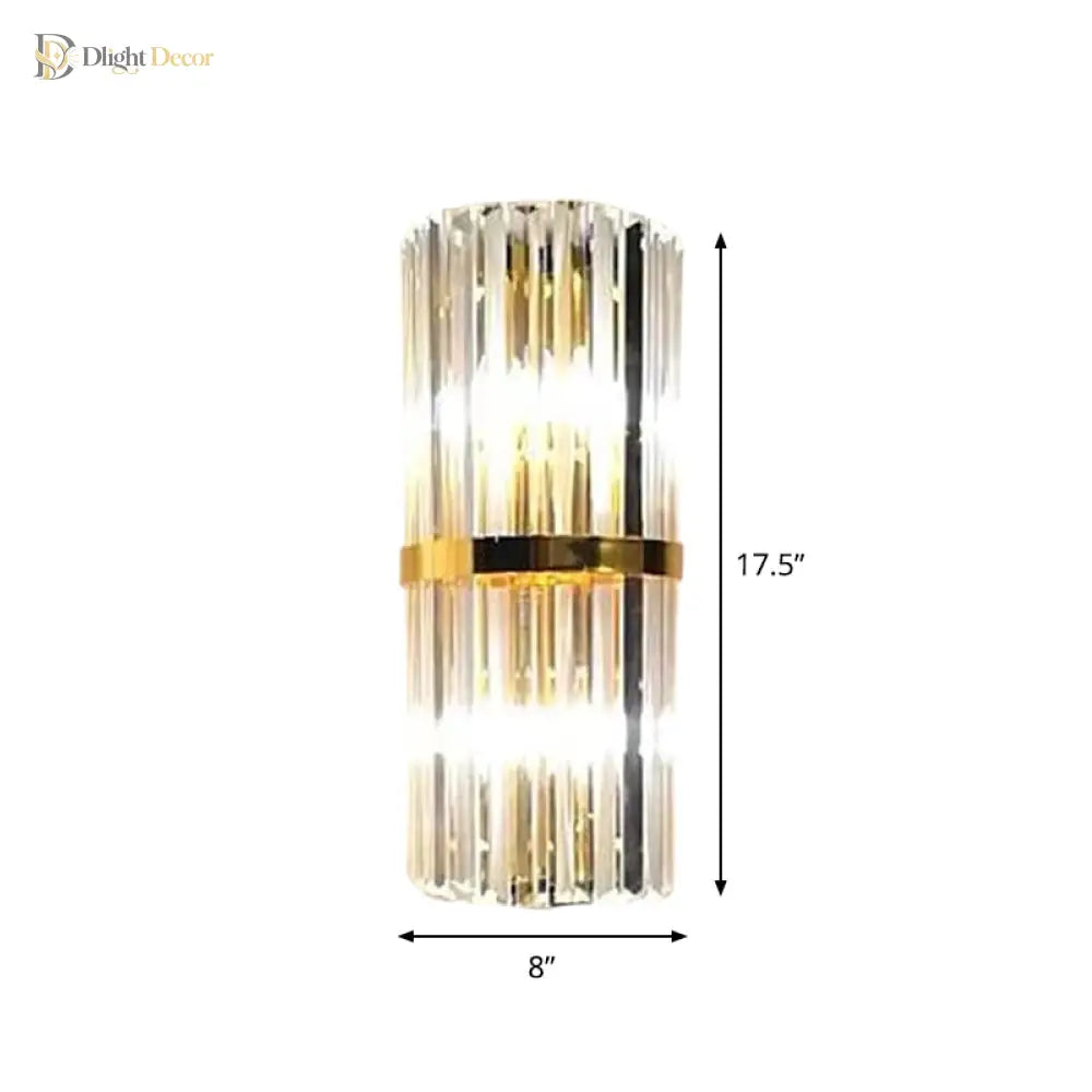 Alivia Elegance Meets Sparkling Brilliance: The Gold Crystal Wall Sconce (1 - 3 Lights) Wall Light