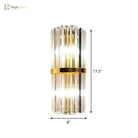 Alivia Elegance Meets Sparkling Brilliance: The Gold Crystal Wall Sconce (1 - 3 Lights) Wall Light