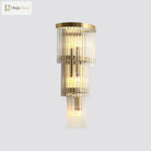 Alivia Elegance Meets Sparkling Brilliance: The Gold Crystal Wall Sconce (1 - 3 Lights) Wall Light