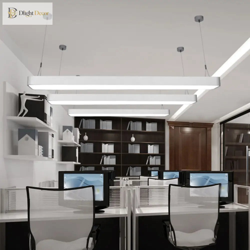 Amelia’s Elegant Rectangle Pendant: Modern Illumination In Black & White Pendant Lights
