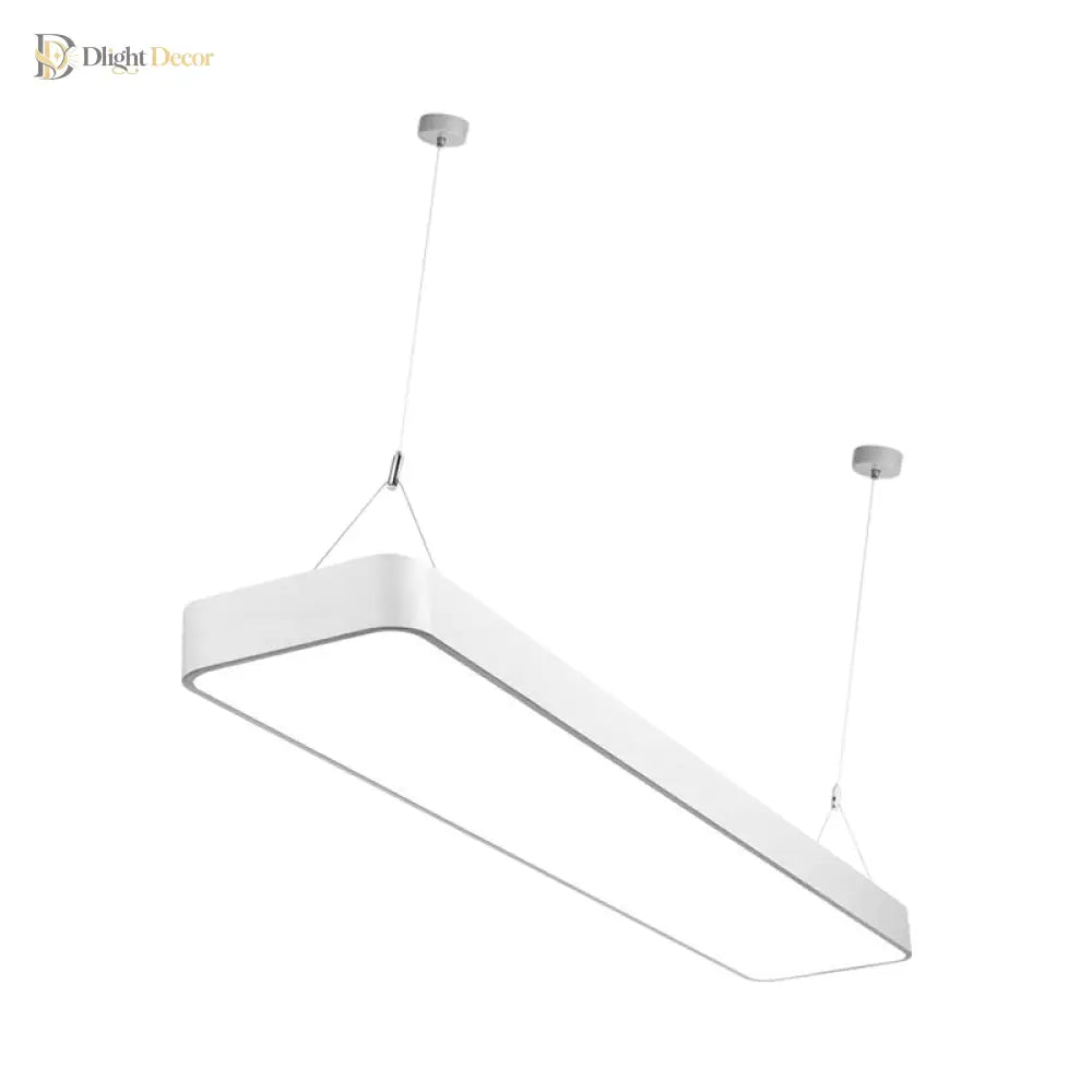 Amelia’s Elegant Rectangle Pendant: Modern Illumination In Black & White Pendant Lights