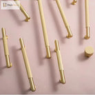 American Style Brass Cabinet Handles – Light Luxury Extended Wardrobe Door Pulls Handles