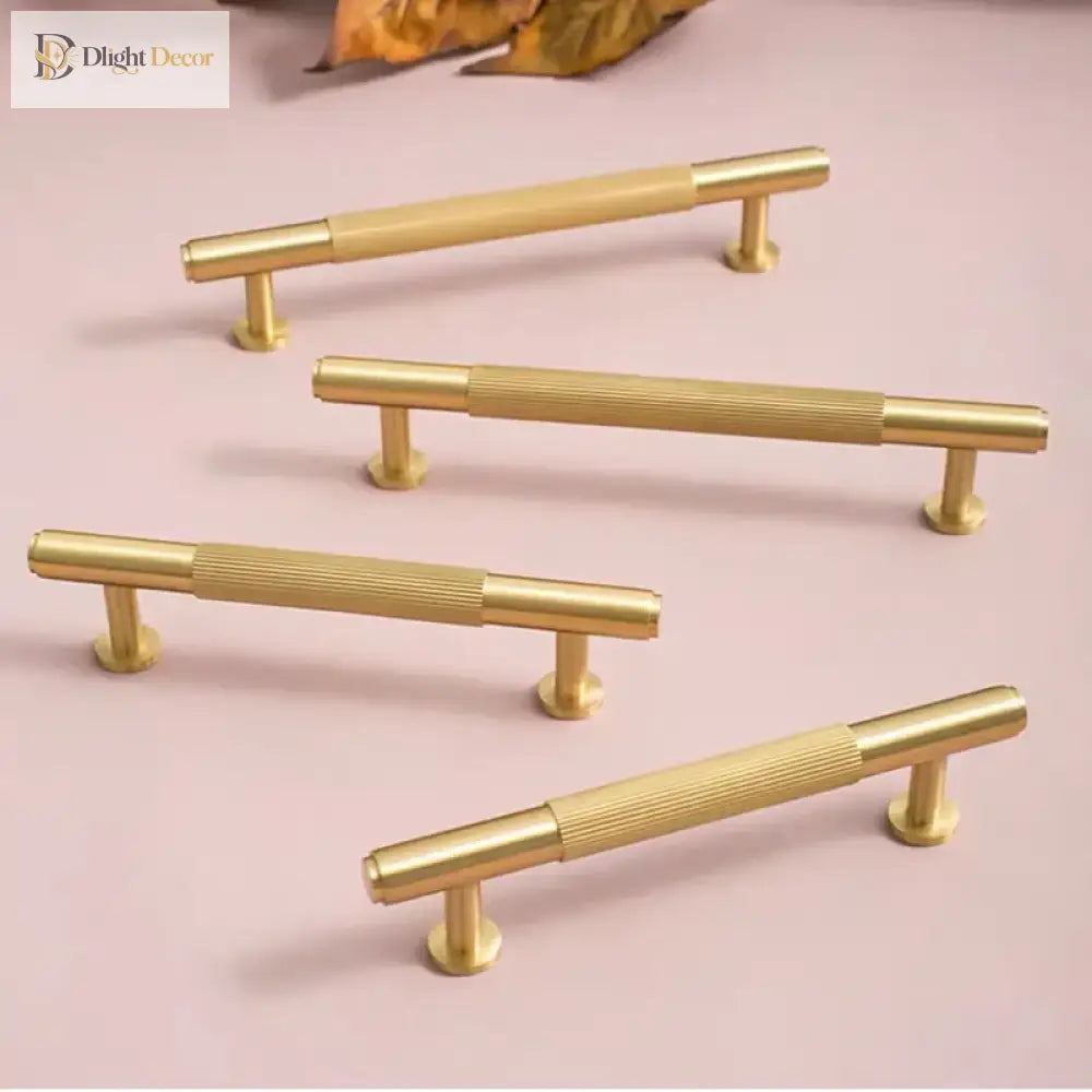 American Style Brass Cabinet Handles – Light Luxury Extended Wardrobe Door Pulls Handles
