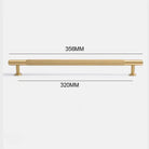 American Style Brass Cabinet Handles – Light Luxury Extended Wardrobe Door Pulls 9015-1-356 Handles