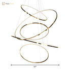 Amira Modern Led Chandelier: 3 Or 5 Tiers Of Golden Elegance Pendant Lighting
