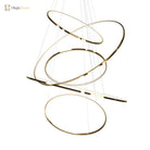 Amira Modern Led Chandelier: 3 Or 5 Tiers Of Golden Elegance Pendant Lighting