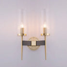 Angelina Elegance Meets Warm Illumination: The Gold Fluted Glass Wall Light 2 / Brass Wall Lamp