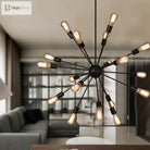Anna’s Vintage Industrial Loft Chandelier - Led Retro Iron Fixture For Kitchen And Living Room