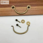 Antique Brass Arch Cabinet Pulls – Vintage Drawer Handles for Home Improvement Pulls