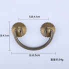 Antique Brass Arch Cabinet Pulls – Vintage Drawer Handles for Home Improvement Bronzer 45mm Pulls