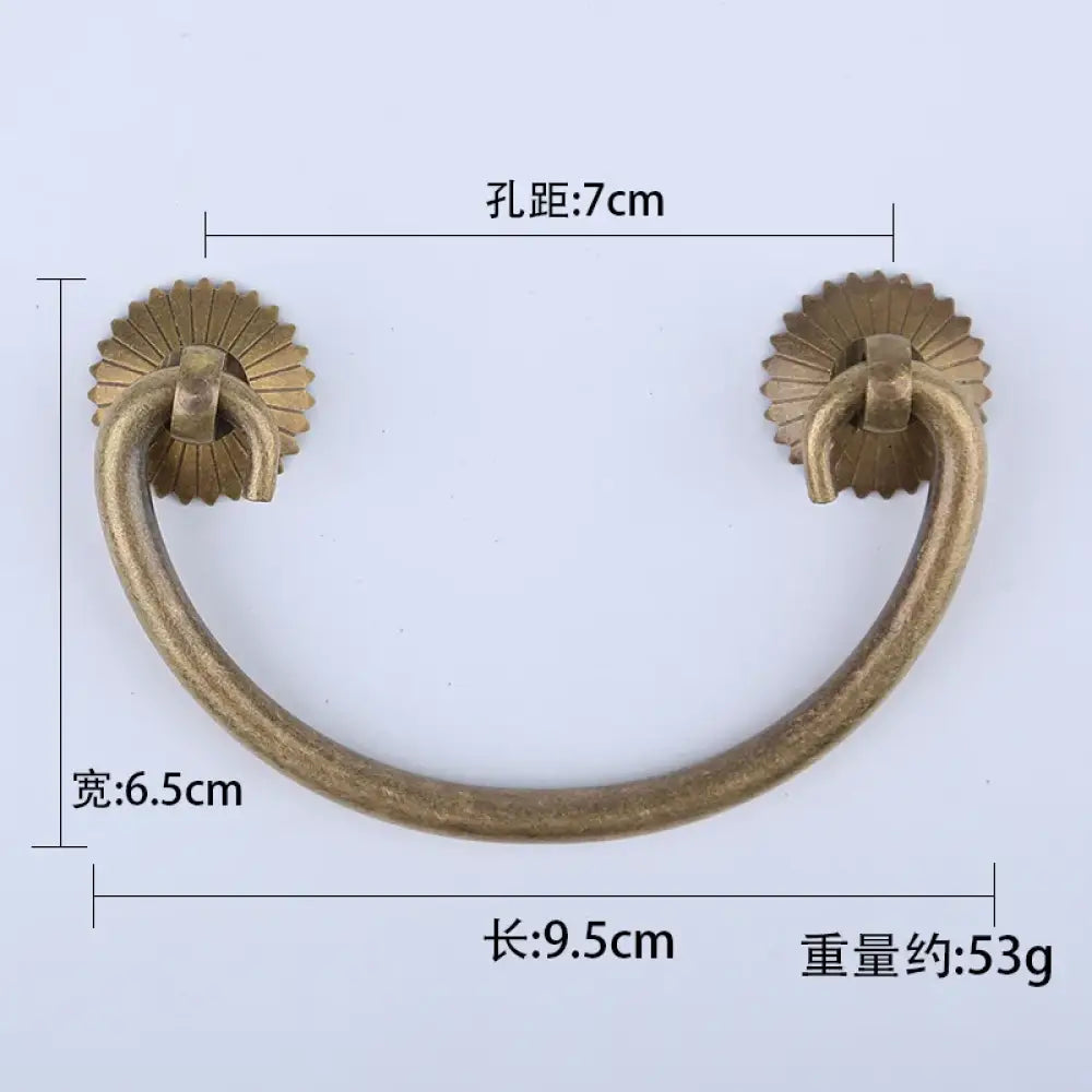 Antique Brass Arch Cabinet Pulls – Vintage Drawer Handles for Home Improvement Bronzer 70mm Pulls