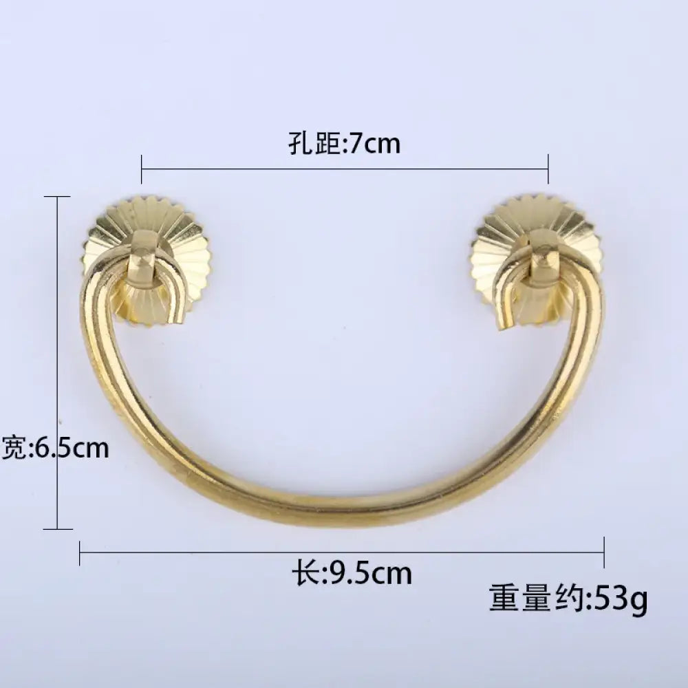 Antique Brass Arch Cabinet Pulls – Vintage Drawer Handles for Home Improvement Copper 70mm Pulls